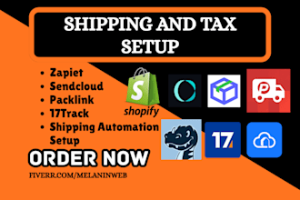 setup shipping tax parcelwill 17track sendcloud zapiet packlink ezlabel track123