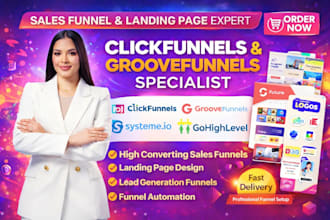 clickfunnels sales funnel, wix, samcart, leadpages, gohighlevel funnel builder