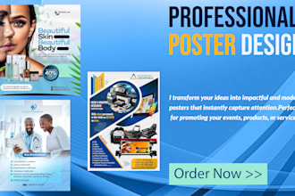 design a professional and eye catching poster