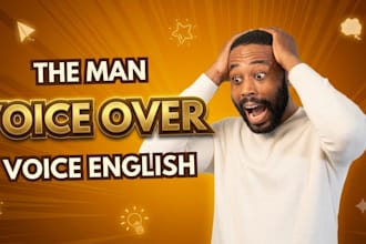 record a deep american male voice over video narration