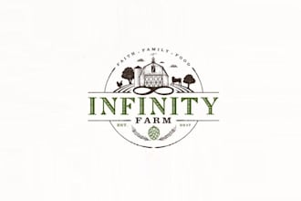 design corporate lifestyle blog infinity farm logo