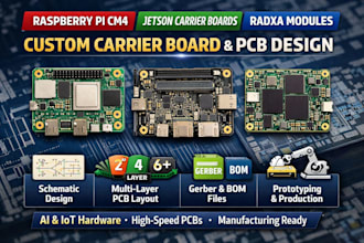 design raspberry pi cm4 cm5 and nvidia jetson custom carrier board pcb