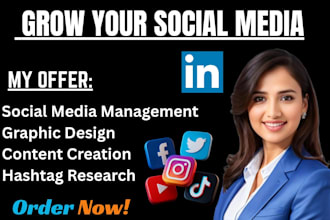 be your monthly social media marketing manager for growth marketing plan