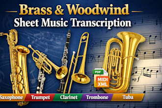 transcribe saxophone baritone clarinet trumpet trombone tuba oboe bassoon alto