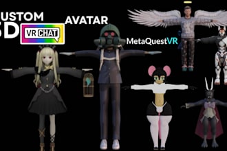 create an optimized vrchat avatar for PC and quest in furry, anime, vtuber