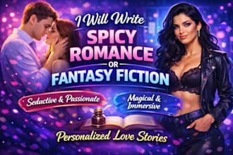 write custom romance, fiction or fantasy love stories lgbt