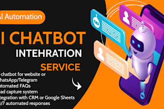 build a chatbot for your website, whatsapp, telegram, or ecommerce store