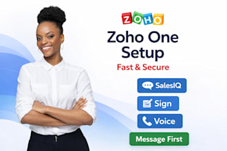 setup zoho one, salesiq, sign, campaign, thrive, voice, automation, pos, routeiq
