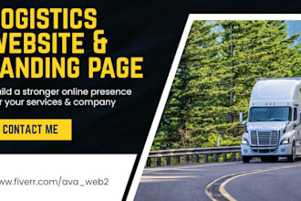 design logistic trucking dispatch website and landing page
