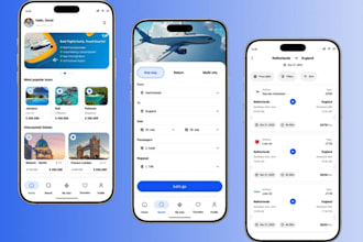 develop hotel booking app, flight booking app, traveling app