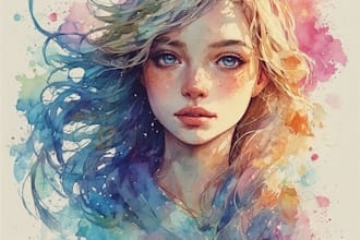 illustrate stunning watercolor characters for you