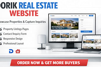 create dorik website for real estate agents, property listings and inquiry forms