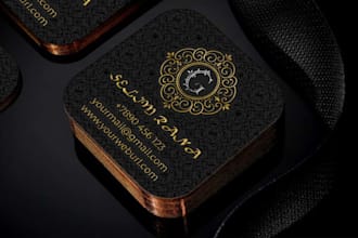 design a luxury gold foil business card with print ready files