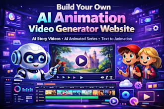 develop saas ai animation web, video series, story video generator website