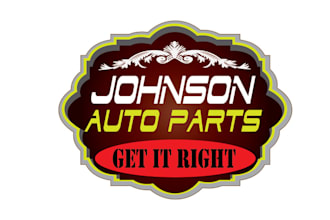 create automotive mechanic logo for johnson auto parts