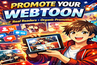 promote your webtoon, manga, wattpad, or novel to real comic readers