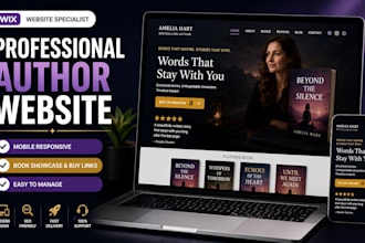 design a wix author website for writers and book authors