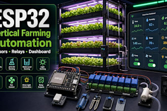 design esp32 iot vertical farming automation and monitoring system