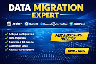 setup jobber quoteiq housecall pro servicetitan fieldpulse workiz data migration