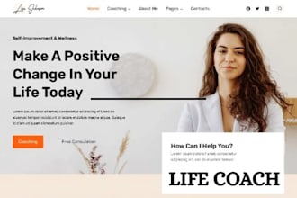 build wix life coach website business coaching personal brand website