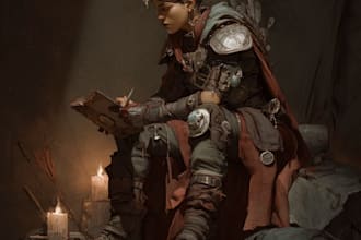 create fantasy, dnd, horror digital art with your character