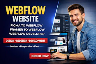 design webflow landing page for startup or convert figma to webflow
