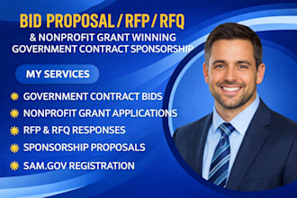 do bid proposal rfp rfq non profit grant winning government contract sponsorship