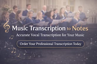 do vocal music transcription to note