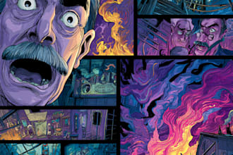 comic book illustration with comic book illustrator