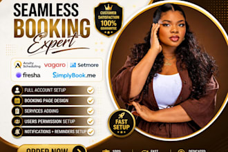 set up your acuity, vagaro, setmore, bookingkoala, or fresha booking system