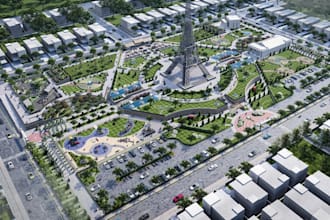 revitalize modern site plan, urban city layout, national rv park rendering