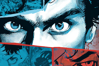 create original comic villain character illustration