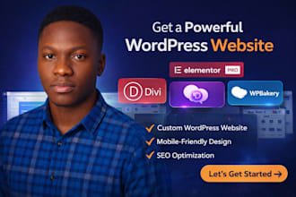 design wordpress website using elementor divi wpbakery guternberg