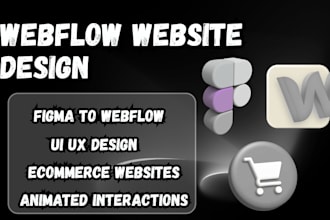 do ui ux figma to webflow design, landing page, ecommerce store webflow website