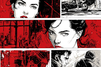 draw cinematic comic character art