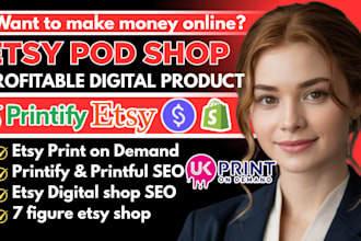 setup etsy shop, digital products listing, etsy seo, etsy expert, shop setup
