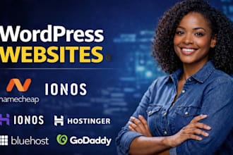 design wordpress website on namecheap ionos hostinger bluehost godaddy website