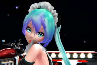 edit, create, rig 3d model, mmd, vtube, vrchat, blenshape, vrm