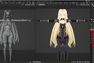 completely fix, rig, create mmd model, vroid for vtuber, sim, facial rig, vrm
