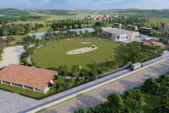 remodel sport complex, recreational urban design,club golf facilities, rendering