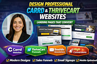design carrd website carrd landing page redesign carrd and thrivecart website