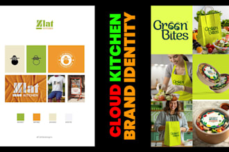 design cloud kitchen brand style guide ghost kitchen logo restaurant brand kit