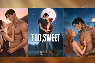 do semi realistic couple art mafia romance book cover nsfw character couple art