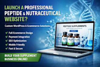 design a peptide supplement website for nutraceutical businesses