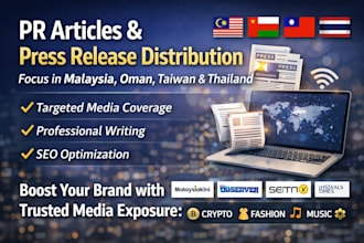 pr articles distribution focus in malay, oman, taiwan, thai media, news website