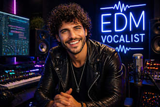 be your male edm hook singer for melodic deep house tech and synth future bass