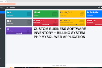 custom business software, inventory and billing system