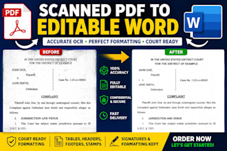 convert scanned PDF to editable word with accurate formatting and ocr