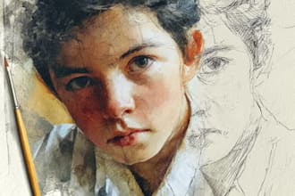 draw outstanding watercolor portrait