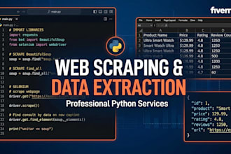 professional python web scraping and data extraction
